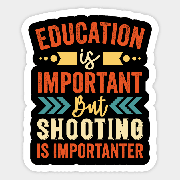 Shooting Is Importanter Sticker by Mad Art